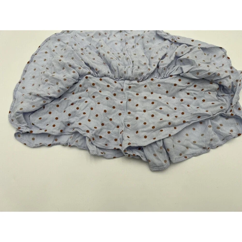 We The Free Gobi Skort Women XS Cornflower Combo Polka Dot Femme Boho Flowy